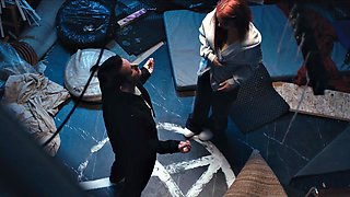 Redhead Clea Gaultiers Face Wrecked by Brutal Deepthroat in Ouija Board Parody Prank