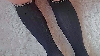 Tight sweet clit and ass solo toy fun