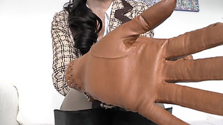 Prelude to a Session: Sniffing Leather Gloves Before the Whip Cracks! Lady Victoria Valente