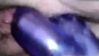 Blonde BBW Girl Masturbating with Dildo