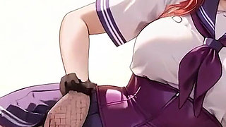 Tropical Beach Gazebo Redhead Sailor Uniform Beauty Seduction Blowjob to Doggy Massive Creamy Ass Finish