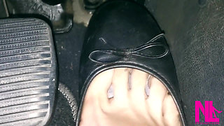 Revving in Black Flats on Barefoot