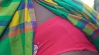Teasing in Sexy Hot Pants Rubbing My Hairy Pussy Squeezing My Boobs