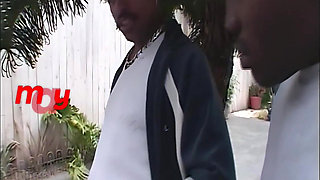 Hot Blonde Teen Gets Gangbanged by BBC Outdoors on a Table