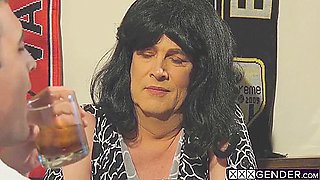 Crazy White Guy Fucked Big Horny Ladyboy After She Swallowed Dick