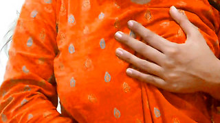 Hot desi girl fingering and touching boobs