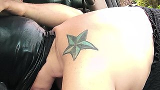 Walking Down the Road She's Masked so You Won't See Her Face Start Shagging That Juicy Cock and His Cum She's Gonna Tadte
