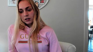 Hot blonde teen tiffany fox strips and masturbates