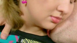 Couple is looking for vacation and skinny teen suddenly becomes horny