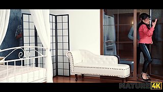 Watch how mature brunette Lilian Black cheats on her husband with a hung young stud!