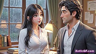Cute 23 yo University Asian Student Seduces her Favorite Professor After Hours (AI) ASMR