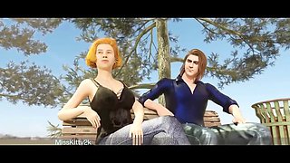 Mature friends in a 3D sex adventure with a happy ending