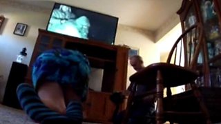 After spanking Marry 47yo serves my cock