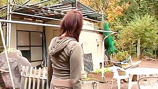 China Yuki, hot Asian milf gets outdoor rear fucking