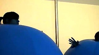 Latex slut solo anal masturbation