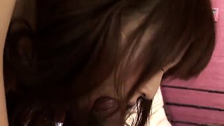 Japanese teen having her tight hairy pussy put to the test
