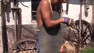 Blonde Milf Gets Fucked Outdoors By Her Man