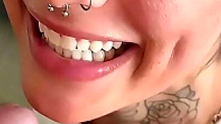 Brunette Latina Deep Throat POV - Petite Amateur Swallows Every Drop