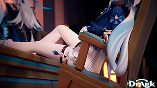 Dragk's Furina Archon Compilation - 3D Animated Cosplay Sex Hardcore Facefuck Anal Running Makeup