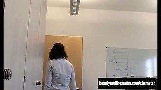 Brunette teen gets fucked by an old dude