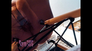 BBW Sam38g in White Bra and Panties