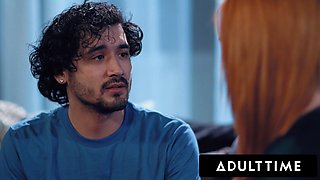 ADULT TIME - Jumpy Teenage Doesn't Pull Out Of His COUGAR Medic Lauren Phillips During Sensuous Pummel