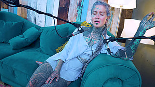 I talk about F - Fear - ASMR podcast SFW talking goth skinny girl dreadlocks tattoo model inked girl