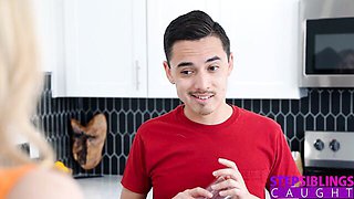 Step Siblings Caught featuring Juan El Caballo Loco and Ashley Alexander's kitchen video