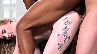 Two Blondes Like To Share A Big Cock For Fun