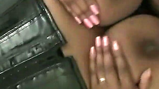 Sweet ebony MILF fucked in POV and milked in mouth