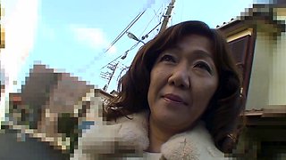 Japanese Cougar Hanako Gets Fucked In Her Hairy Pussy By