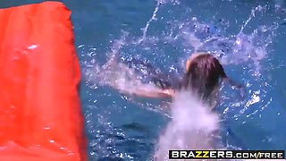 Brazzers - sex industry stars like it giant - pornstar in the pool sequence starring Monique Alexander and Danny D