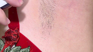 Natural Hairy Young Body! Shaving Hairy Armpits! Epilation of Armpits with an Epilator! Depilation!