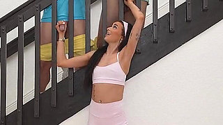 Yoga Step-sis Gets Fucked and Filled up by the Miami Boyz