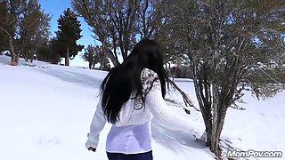 Christina Mompovs Public Nudity Snow Day