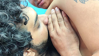 Bra removal and boobs suck with nipple suck