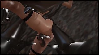 Claire Redfield In Fucked In An Orgy Of Mutated Monsters