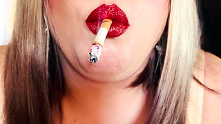 Blonde Bombshell Tina Snua Smokes For You In Close Up - Drifting OMI OME Snap Inhales
