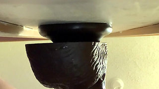 Fucking my pussy with a big dildo