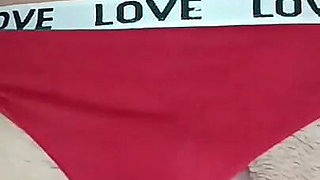 Stepmom's Red Panties Are Great for Your Cum
