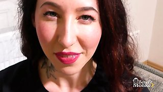 Green eyes and Hairy Pussy! she sucks me and i masturbate her in a grubby homemade vid! - benefit monkey