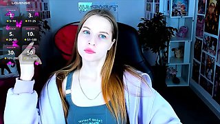 Cute Blonde Webcam Teases Her Big Tits