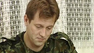 French Solider Pounded and Covered with Cum