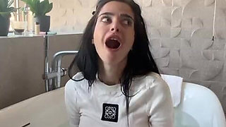 Miss Wet T-shirt Teasing You in the Bathub