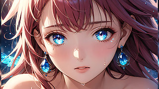 Ethereal Emotion - Ai Girl with Glowing Tears in an Intimate Close-up