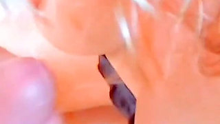 Sexy MILF Gets a Huge Load When He Puts His Dick in Her Face in Bathroom