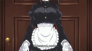 Hanime maid pleasing her master