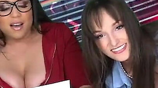Big Tits MILFs Carmela Clutch and Lexi Luna Orgasm While Reading the News