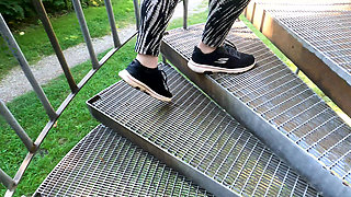 Beating One of Her Tits on Monument