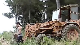 Blonde MILF Sucks Dick and Gets Fingered Outside - Rough Outdoor Sex